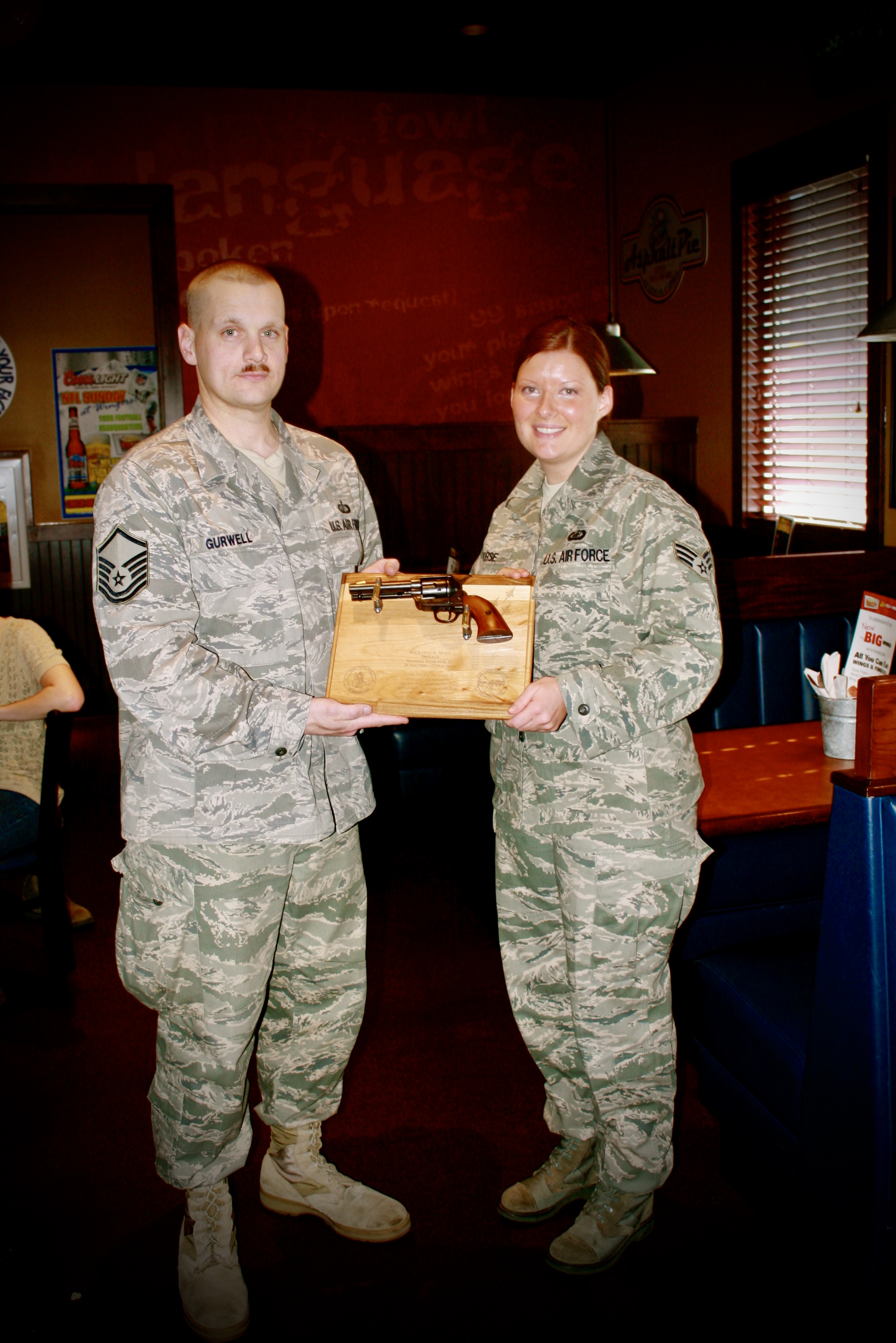 SrA Morse and MSgt Gurwell
